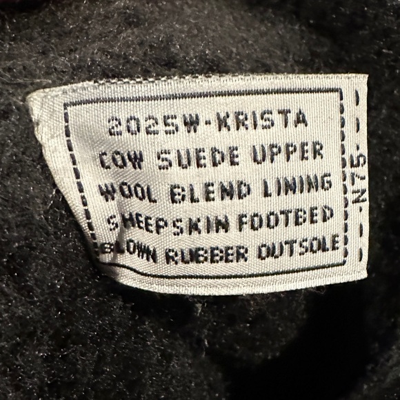 BearPaw Krista Black Suede Sheepskin Wool lined lace up wedge boots sz 7 - Picture 5 of 8